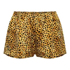 Шелковые шорты с леопардовым принтом