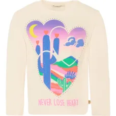 Футболка с длинными рукавами и принтом