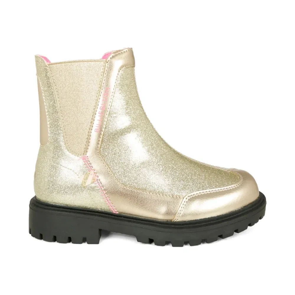 Ботинки на молнии с блестками