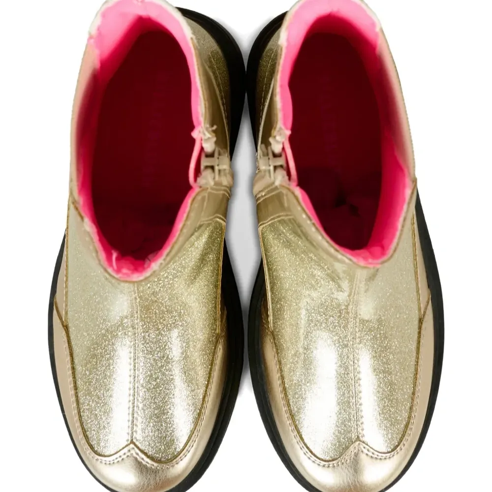 Ботинки на молнии с блестками