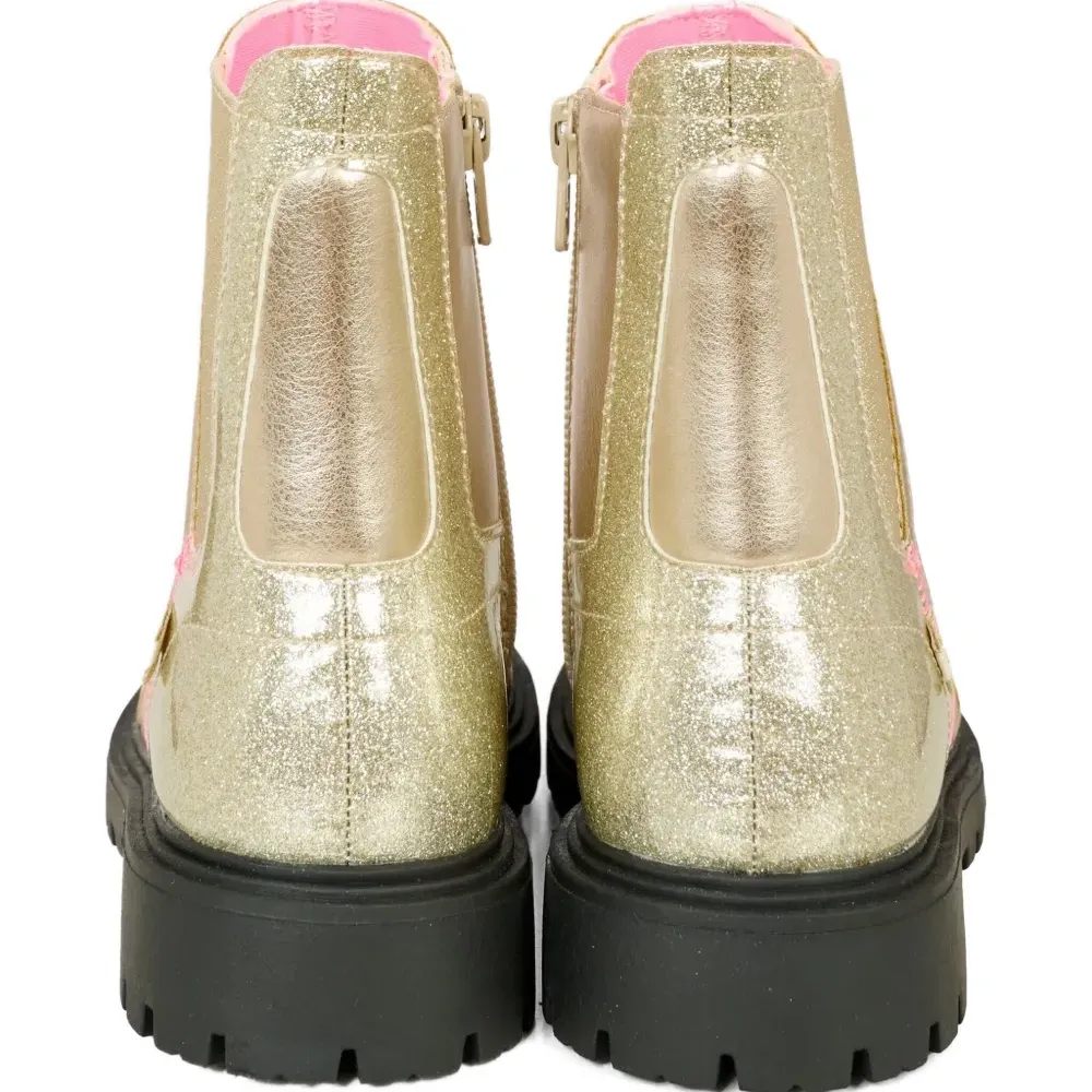 Ботинки на молнии с блестками