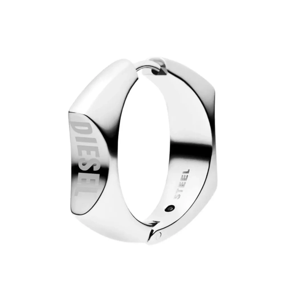 Серьги-кольца с логотипом