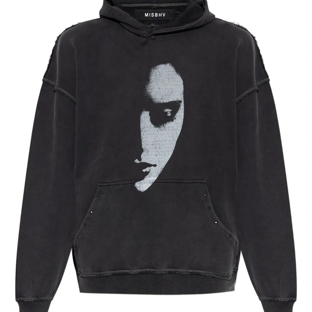 Худи с принтом и заклепками