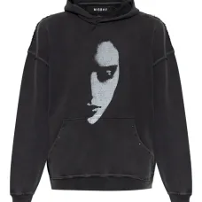 Худи с принтом и заклепками