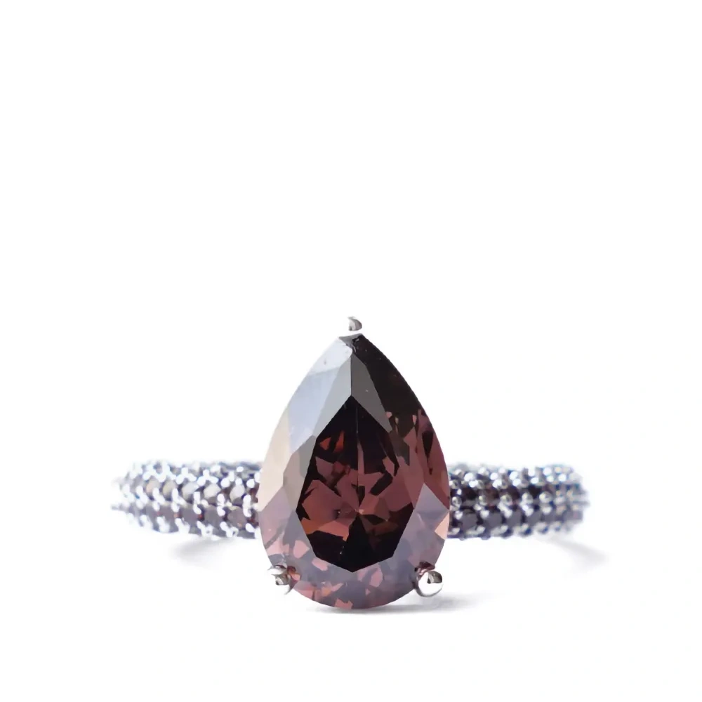 Кольцо с цирконом