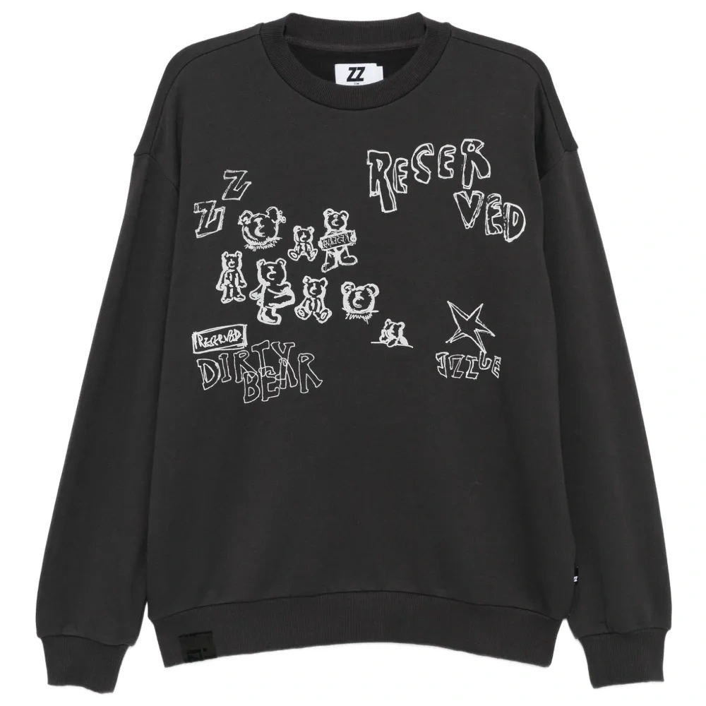 Толстовка с круглым вырезом и принтом