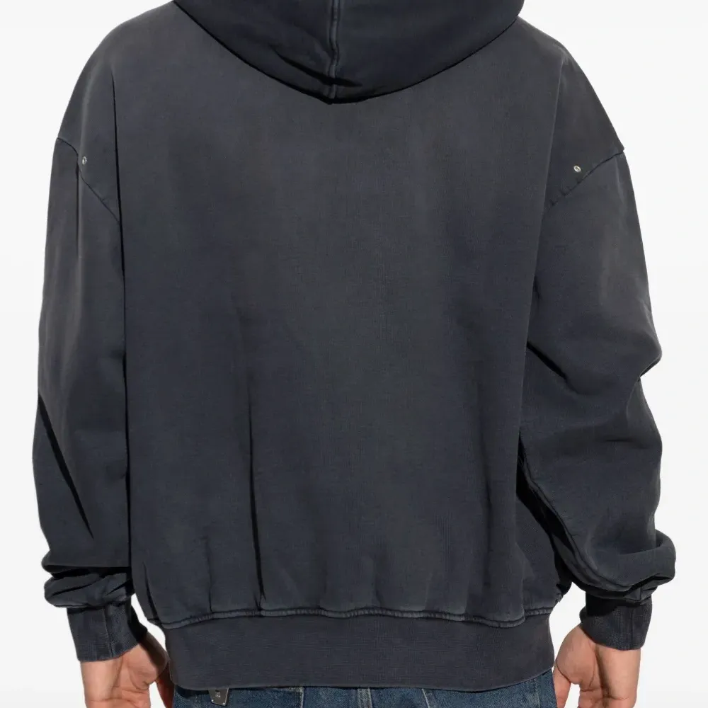 Худи с графичным принтом и эффектом потертости