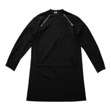 Длинная футболка с молнией