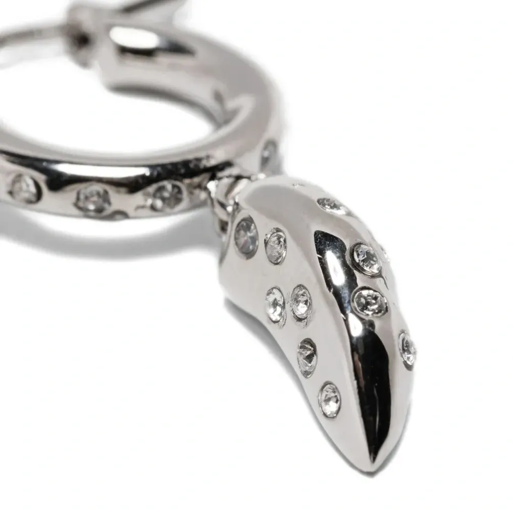 Серьги-кольца с кристаллами