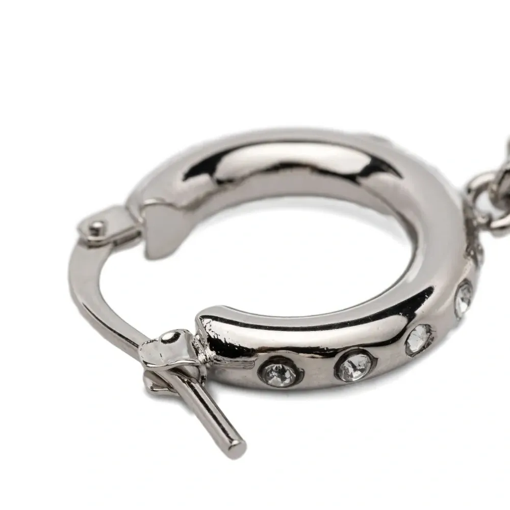 Серьги-кольца с кристаллами