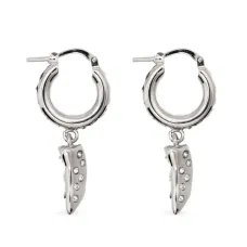 Серьги-кольца с кристаллами Серьги-кольца с кристаллами