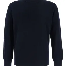 Свитер в рубчик с круглым вырезом