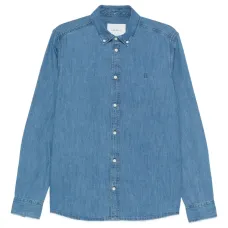 Джинсовая рубашка с вышивкой