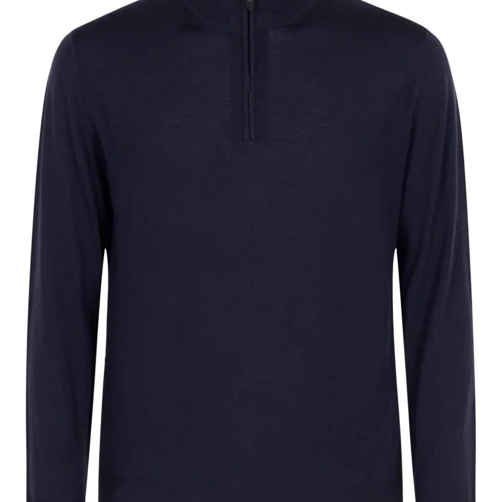 Свитер на молнии с высоким воротником