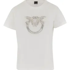 Футболка с кристаллами и логотипом