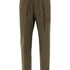 Брюки с кулиской и складками