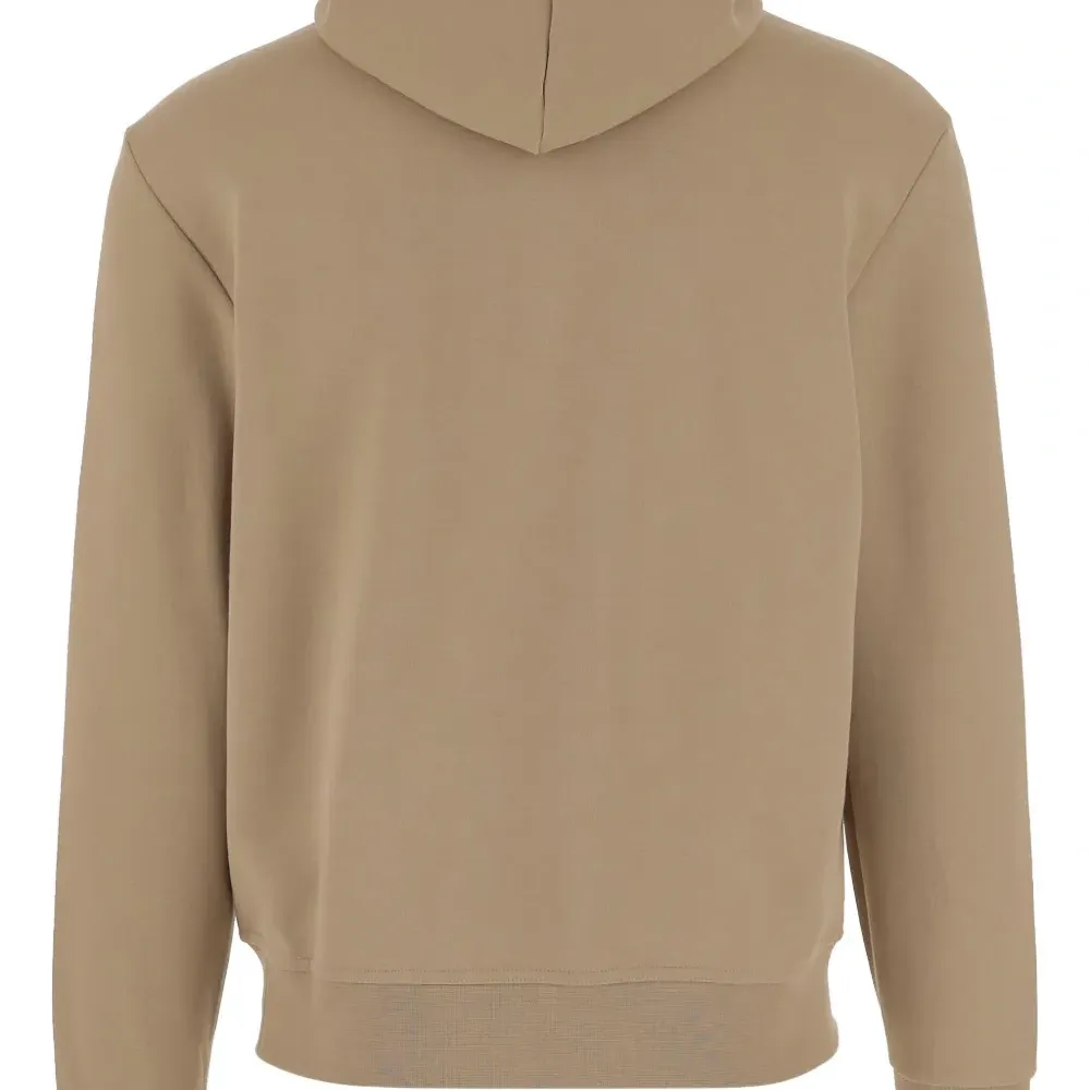 Толстовка с карманом-муфтой и вышитым логотипом