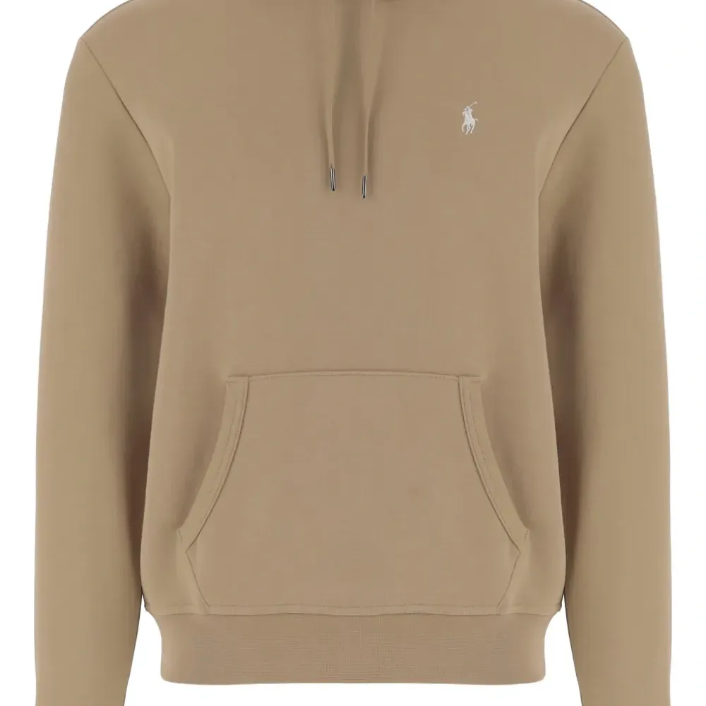 Толстовка с карманом-муфтой и вышитым логотипом