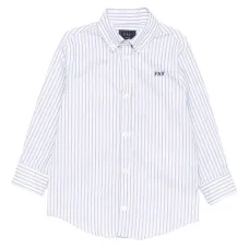 Рубашка в полоску с вышитым логотипом