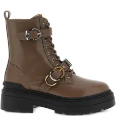 Ботинки на шнуровке с пряжкой