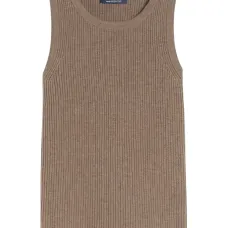 Топ в рубчик с круглым вырезом Топ в рубчик с круглым вырезом