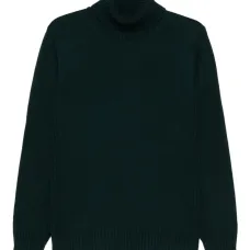 Шерстяной свитер с высоким воротником