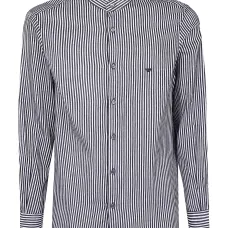 Полосатая рубашка с воротником-стойкой