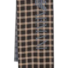 Клетчатый шарф с логотипом