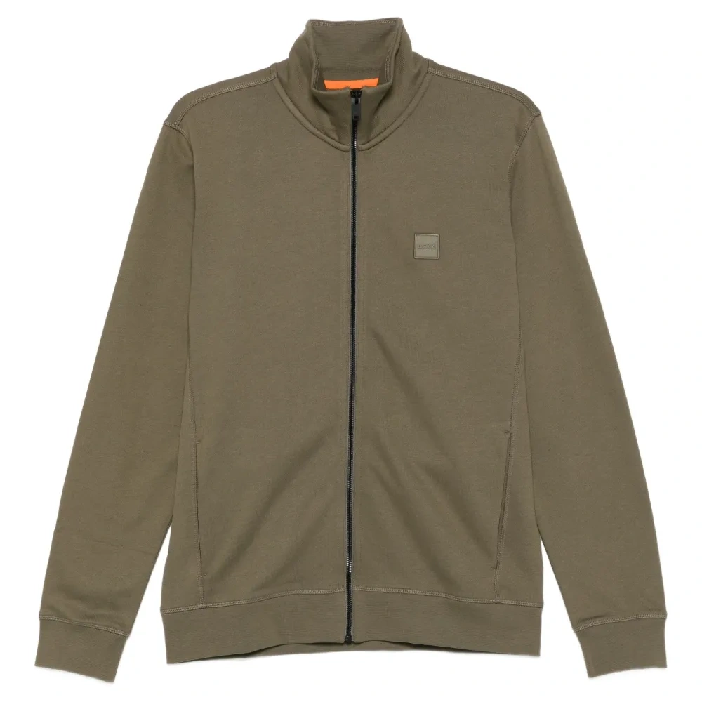 Толстовка с воротником на молнии и логотипом