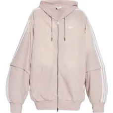 Худи на молнии с полосками и логотипом Худи на молнии с полосками и логотипом