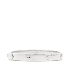 Браслет-бэнгл с декором в виде клевера