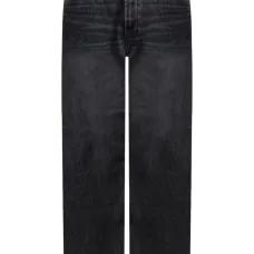 Джинсы широкого кроя с карманами