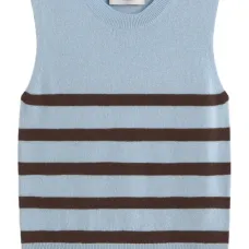 Полосатый топ без рукавов