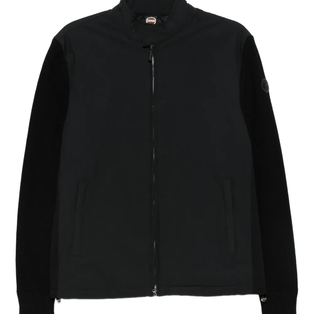 Куртка на молнии с трикотажными вставками