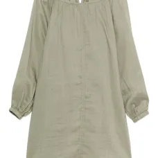 Платье с длинными рукавами и сборкой