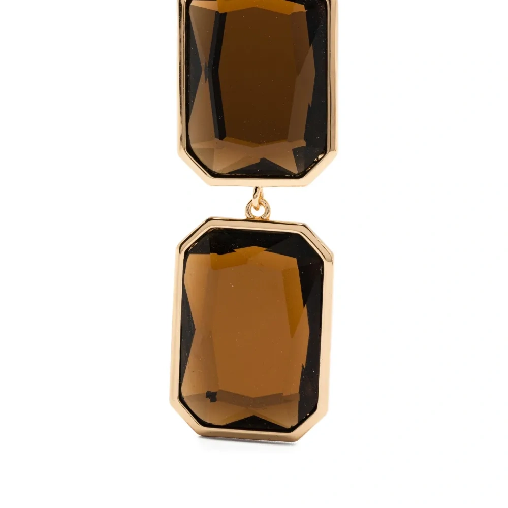 Серьги с камнями геометрической огранки