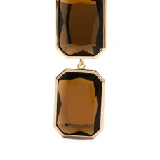 Серьги с камнями геометрической огранки