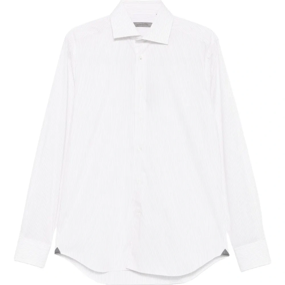 Рубашка в тонкую полоску с длинными рукавами