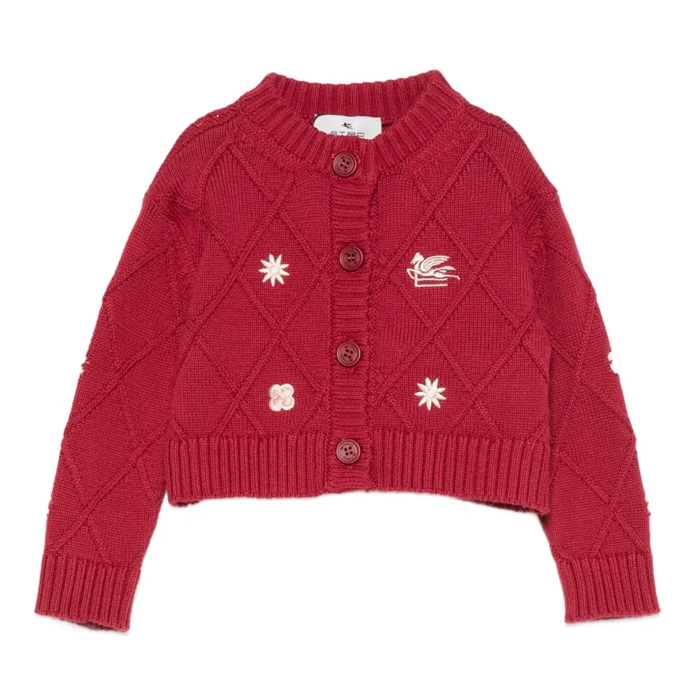 Кардиган с узором в ромб