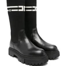 Ботинки с ребристой вставкой