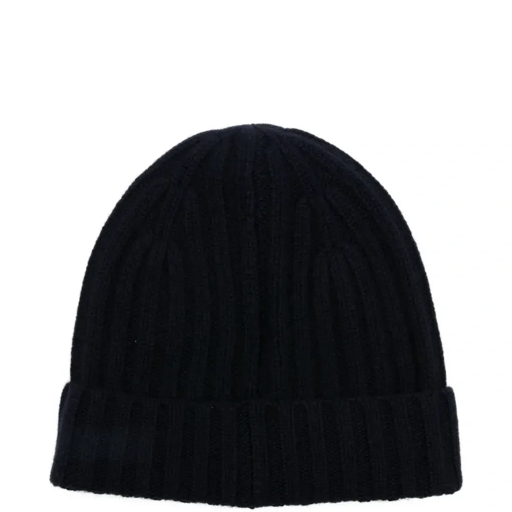 Кашемировая шапка бини в рубчик