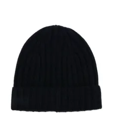 Кашемировая шапка бини в рубчик