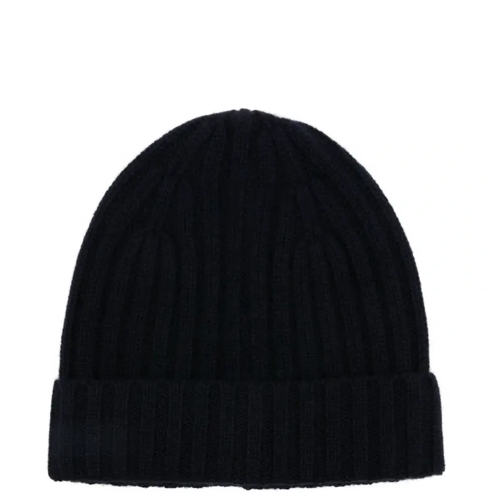 Кашемировая шапка бини в рубчик