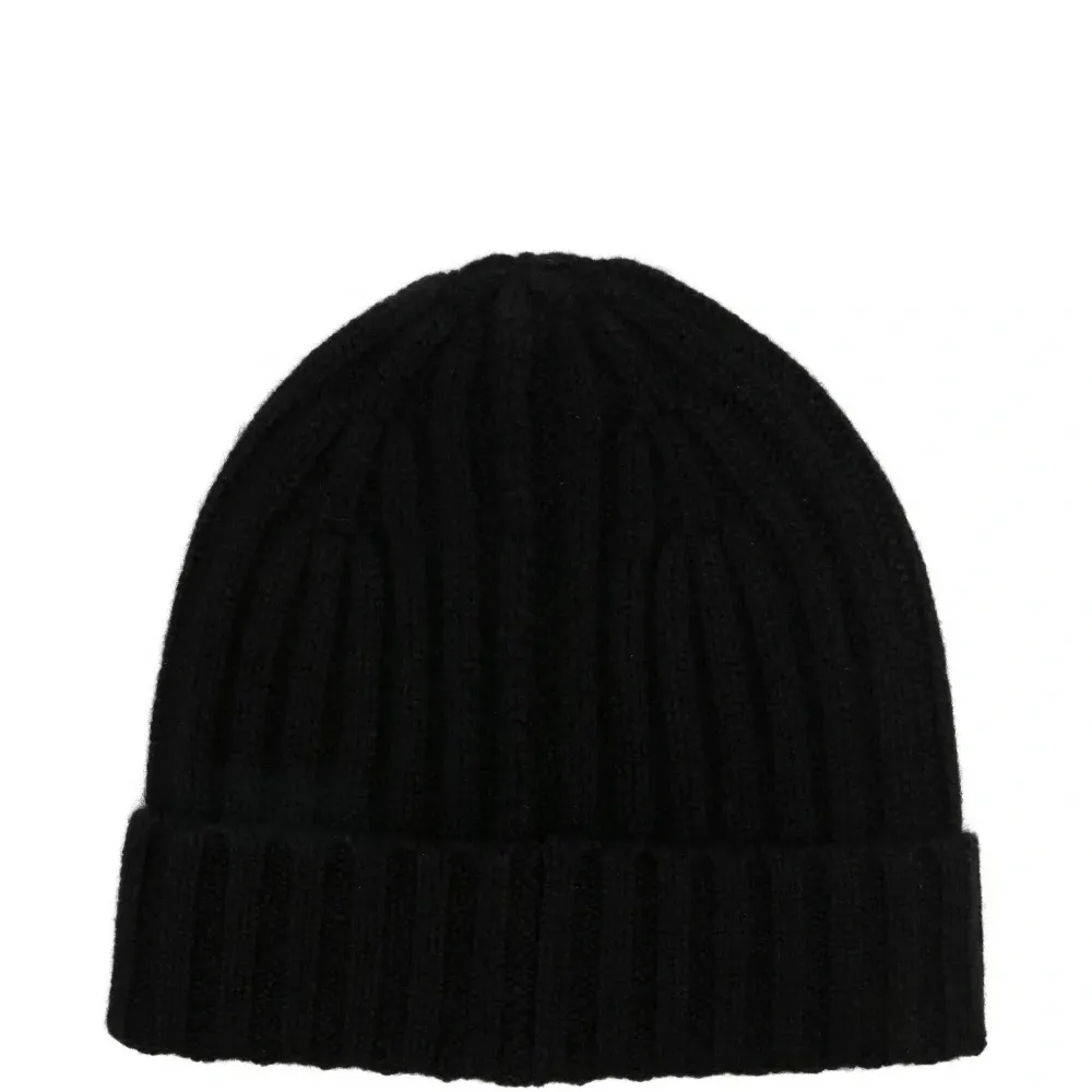 Кашемировая шапка бини в рубчик