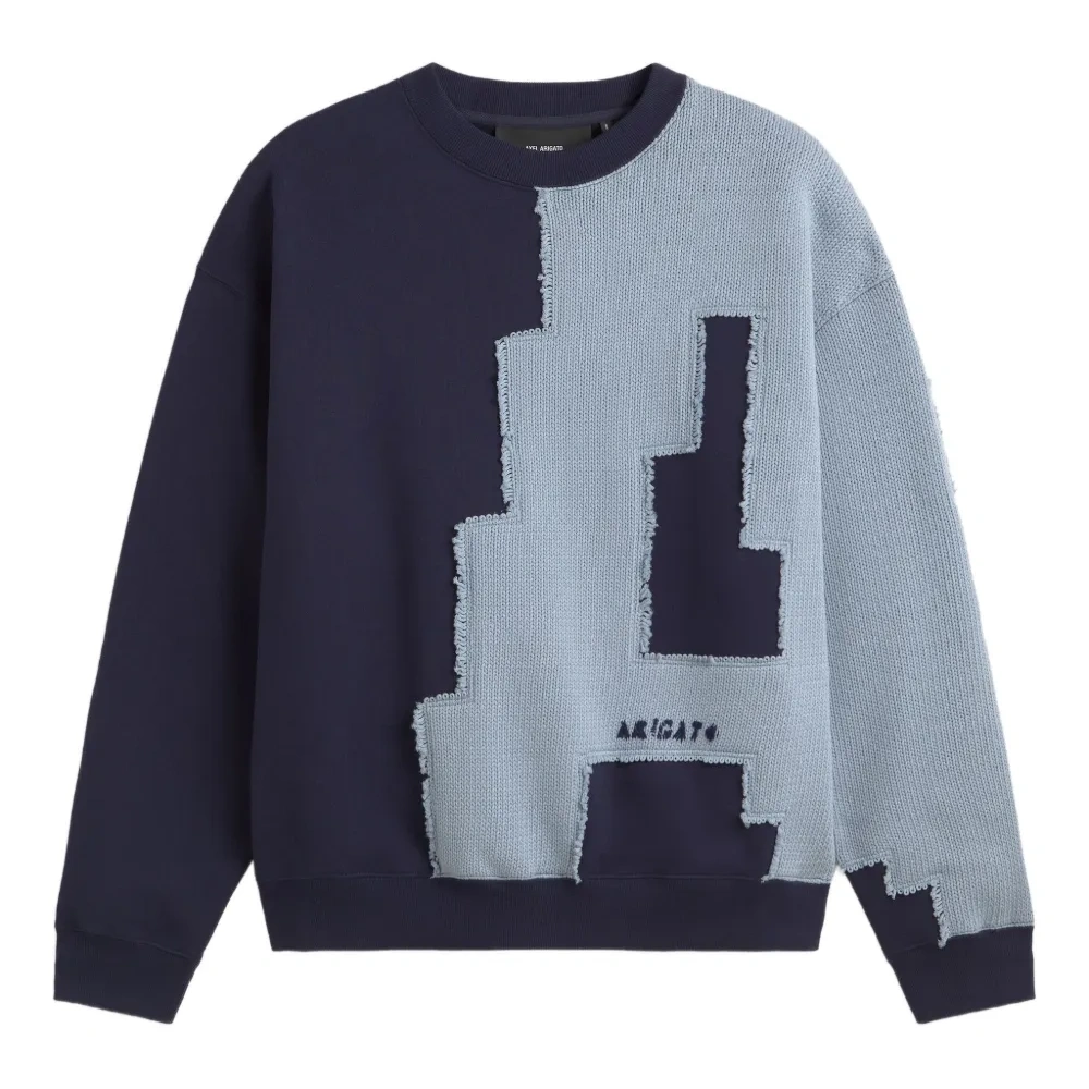 Свитшот с панелями и необработанными краями