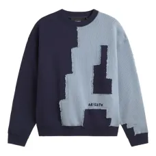 Свитшот с панелями и необработанными краями