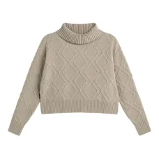 Водолазка с алмазным узором