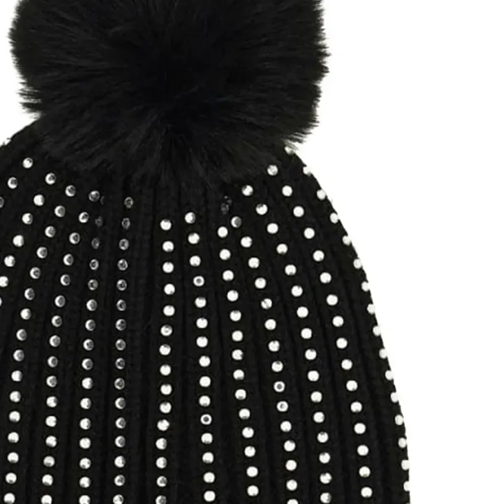 Шапка бини с помпоном