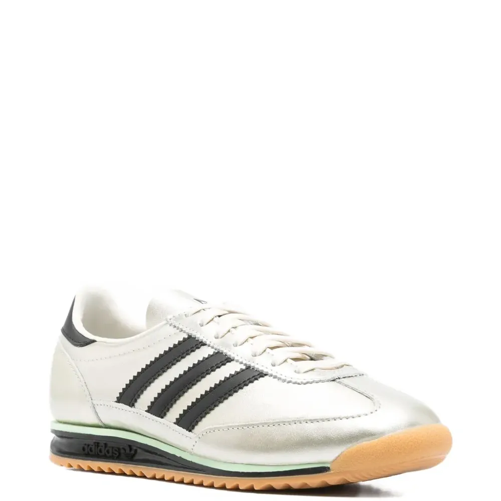 Кроссовки SL 72 OG из металлизированной кожи с тремя полосками