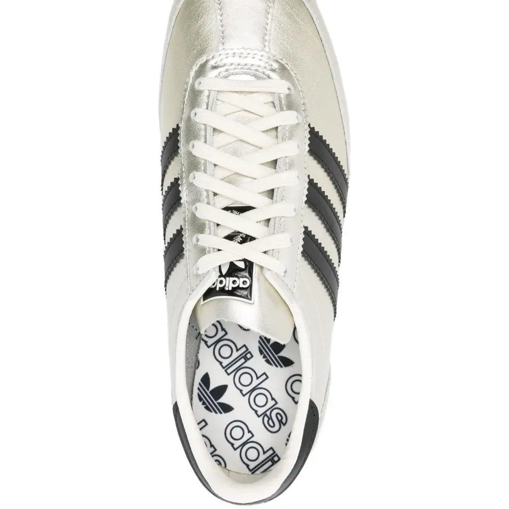 Кроссовки SL 72 OG из металлизированной кожи с тремя полосками